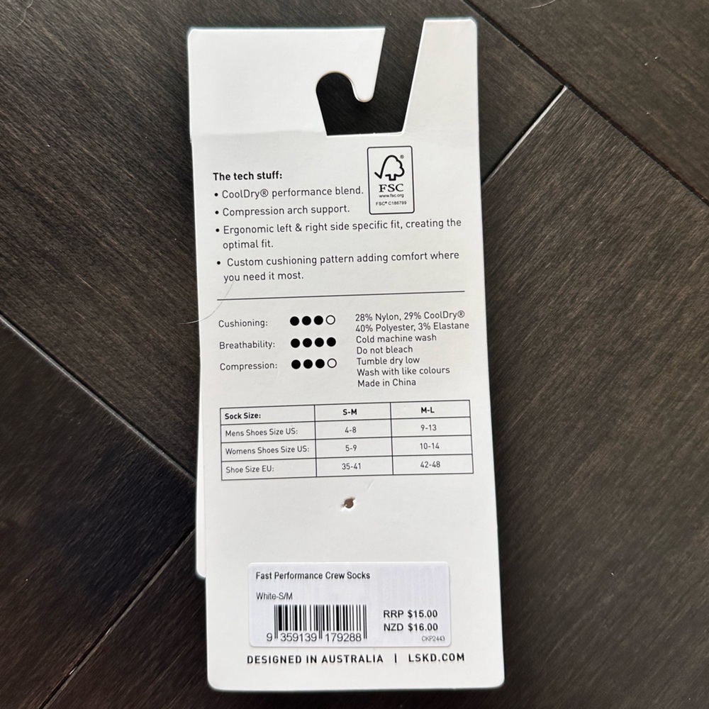 White Performance Crew Socks - Picture 4 of 4